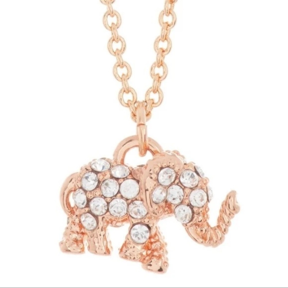 Kate Spade New York Things We Love Rose Gold Elephant Mini Pendant Necklace